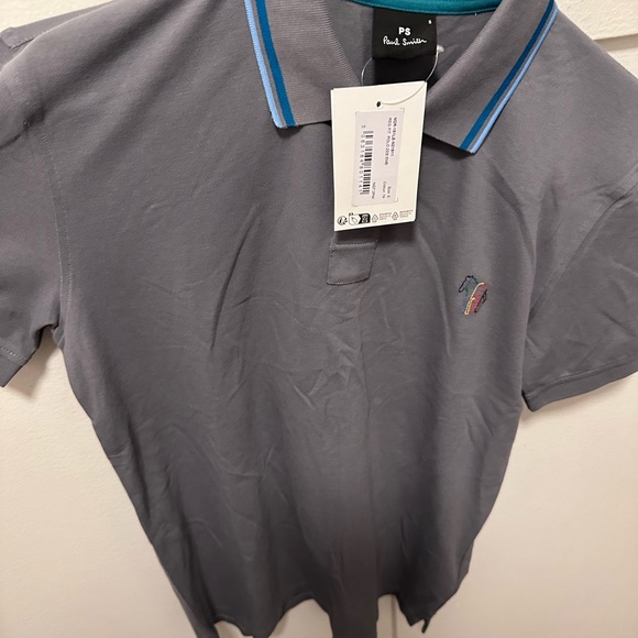 Paul Smith Gray Polo with Blue Accents - Picture 2 of 4